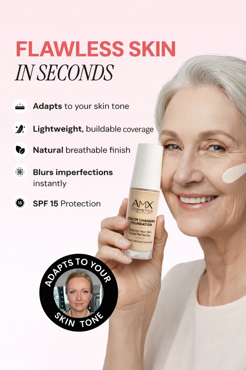 AMX Cosmetics - Color Changing Foundation