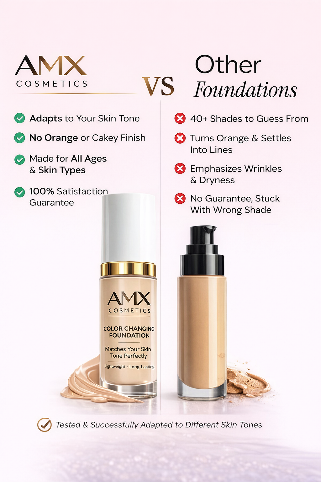 AMX Cosmetics - Color Changing Foundation