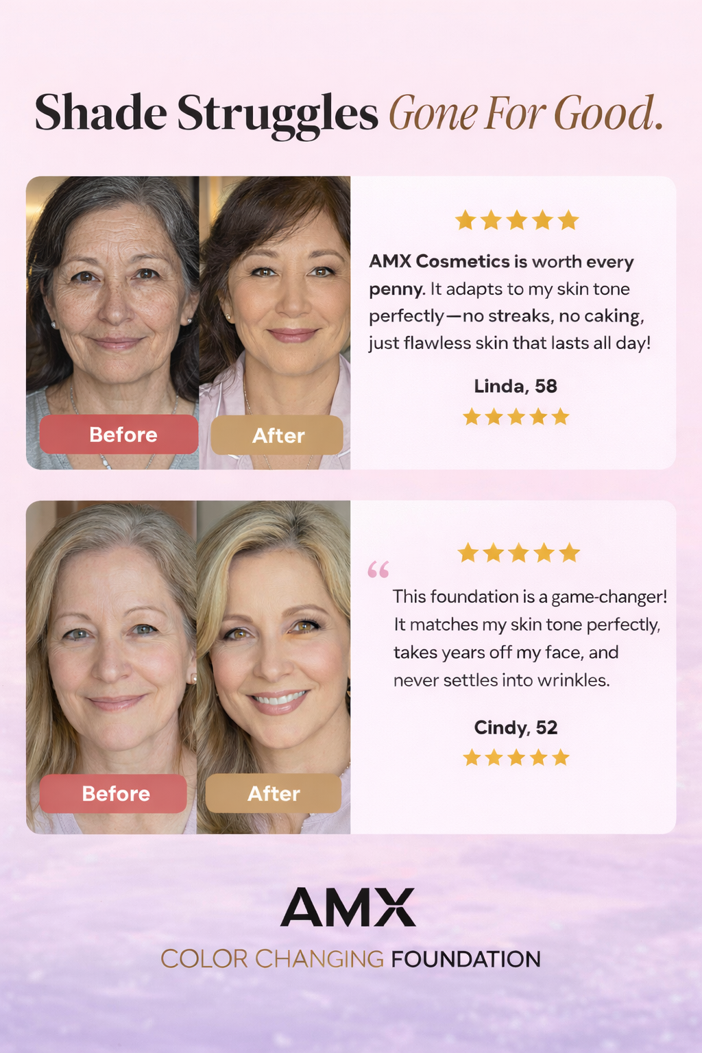 AMX Cosmetics - Color Changing Foundation